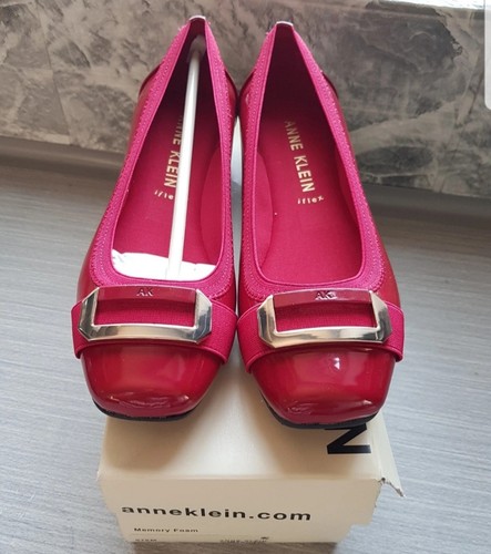 Anne klein patent red flat - klein,