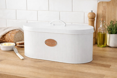 Bread bin white large - bin,
