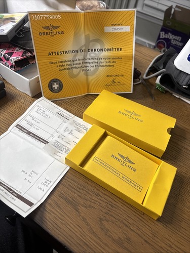 Breitling watch paperwork box - watch,