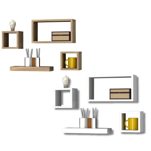 Modern floating cube shelves - cube,