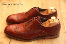 Barker Burgundy Brown Leather Brogue Oxford Lace Up Shoes Mens UK 7 F US 8 EU 41