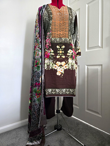 Brown winter piece khaddar - brown,