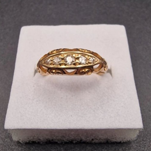 Antique 18ct gold diamond - antique,