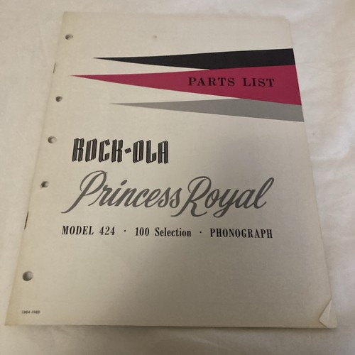 Rock ola parts list for - ,