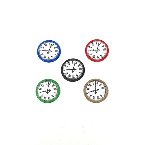Doll house clock plastic - doll, plastic,