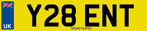 Bent number plate y28 ent - y28,