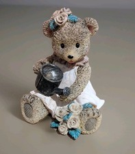 Resin Bear watering Flowers