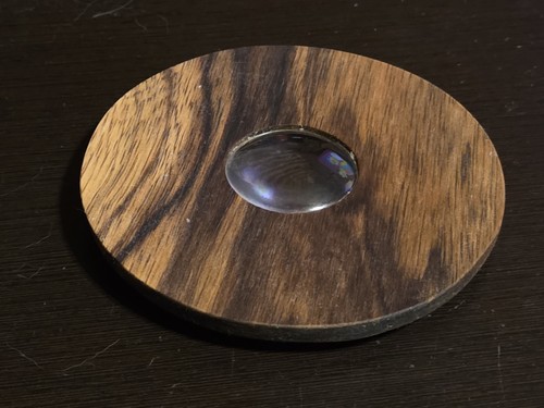 Black limba round low glider - limba,