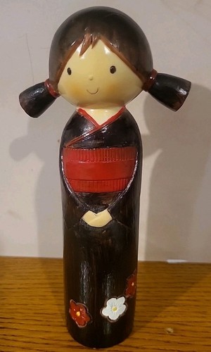 Japanese wooden doll figure - doll,