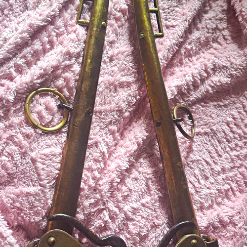 Heavy brass horse hames - heavy,