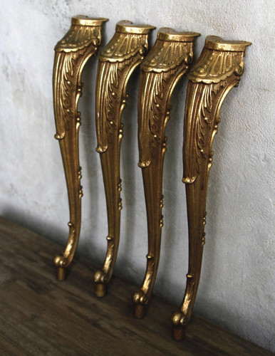 Antique brass cabriole - brass,