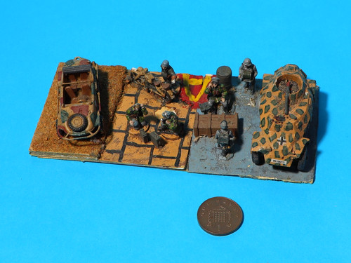 Hand painted miniature lead - painted,