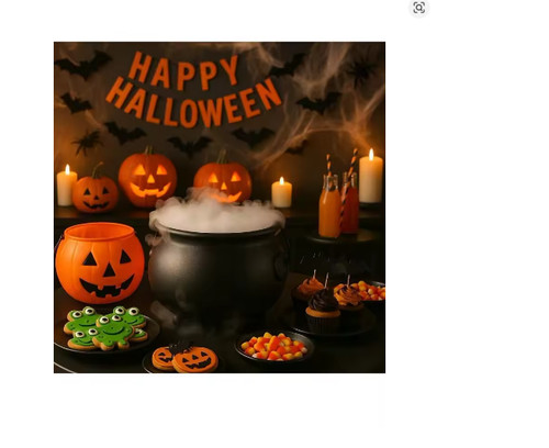 Halloween witch pot - halloween, smoke
