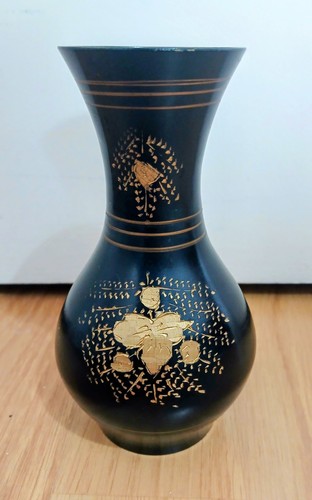 Black metal decoration - vase,