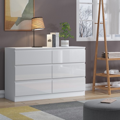 Chest drawers gloss fronted - gloss,