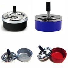 Metal spinning ashtray large - metal,