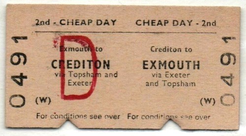 Brb railway ticket crediton - brb(w),