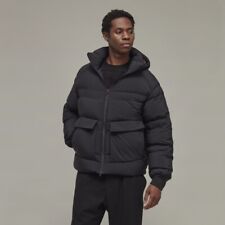 Y-3 adidas Mens Jacket Black XL Puffy Down Full Zip Hooded .HA5556