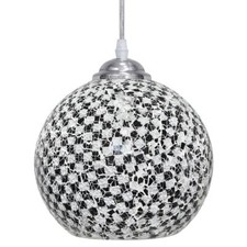 Vintage Glass Globe Ceiling Hanging Pendant Light Shade Mosaic Style Lighting
