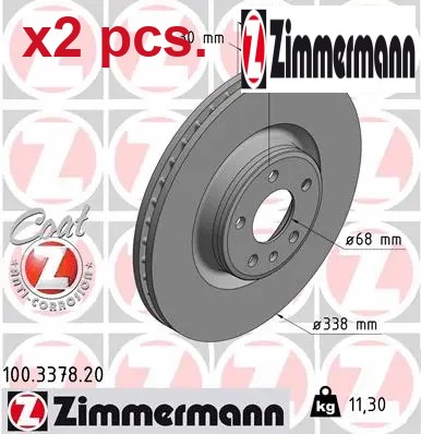 Pcs front brake disc set - front,