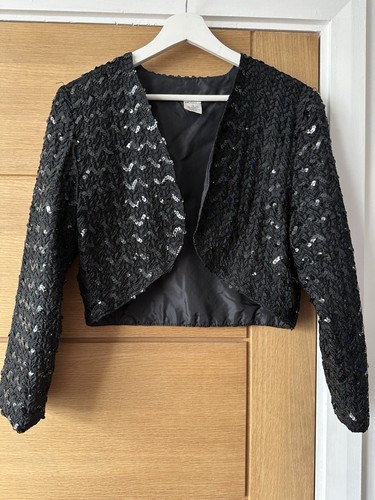 Vintage black sequin cropped - vintage,