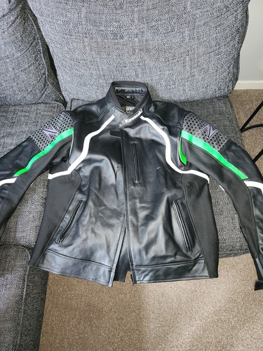 Leather motorcycle jacket - jacket, xl