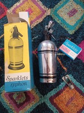 Vintage Sparklets Soda Syphon In Box + 10 Bulbs