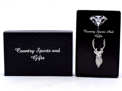 Stag head pewter badge finest - head,