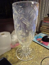 Vintage Clear Crystal Vase