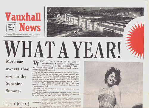 Vauxhall news motor show 1959 - show,