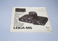 Leica M5 Camera Lenses Marketing Booklet Instructional Brochure Manual