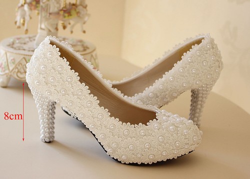 White ivory lace flowers - white,