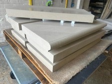 Cast Stone Sandstone Bullnose Steps (Treads) & Risers 420 x 860 x 50mm