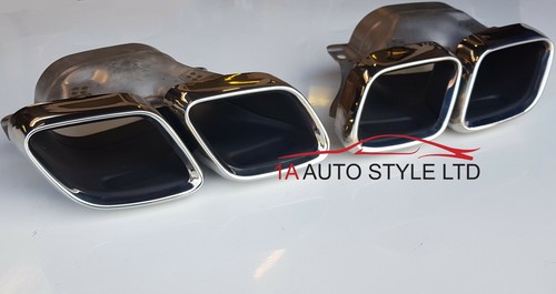 Chrome exhaust quad tailpipes