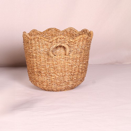 Natural seagrass scallop edged - natural,