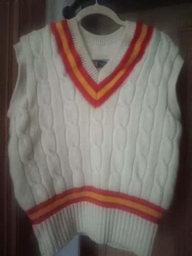 Mcc cricket vest large white - cricket,