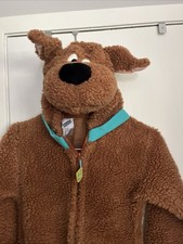 Y2K Warner Bros Fuzzy Scooby Doo Halloween Costume Cartoon Network Child Med 7/8