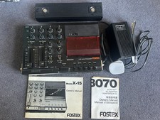 Fostex X-15 multi-track cassette recorder with psu and separate battery power