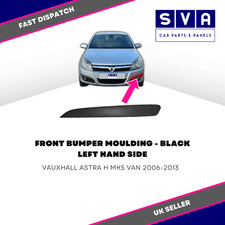 Front Bumper Moulding Black-Vauxhall Astra Mk5 Van 2006-2013 Insurance Qlty-Left