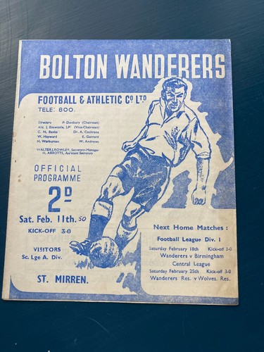 1949 1950 friendly bolton - 1949,