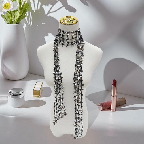 Women sparkle sequins scarf - sparkle,