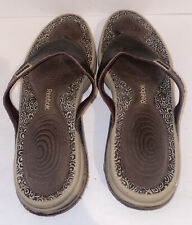 Reebok Easytone Flip II Women's Sandal Brown Size 9 Thong Flip Flops