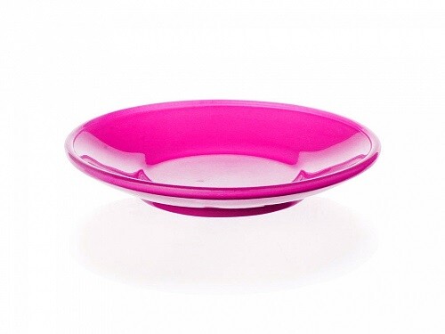 Glass saucers pink - pink, in