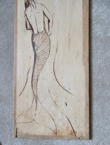Large artisan mermaid - artisan, etched