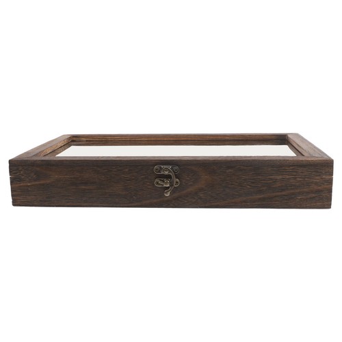 Wooden box with - box, lid