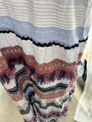 Zara linen mix striped midi - mix,