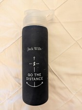 Reusable Jack Wills Glass Water Bottle Flask Navy Blue  Eco . Go the distance.