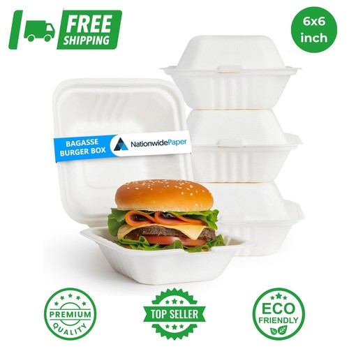 Bagasse compostable burger - compostable, box