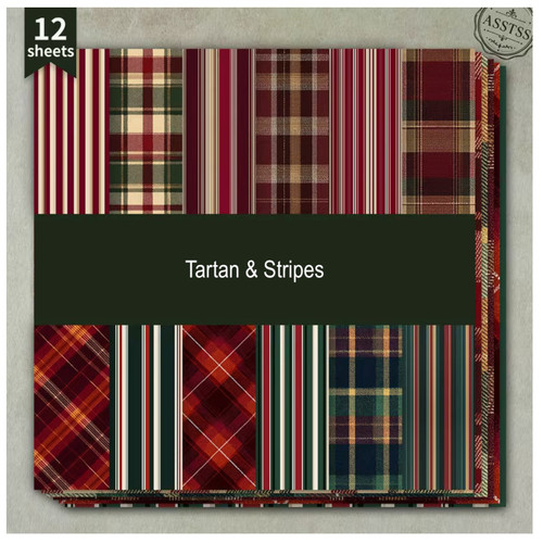 Tartan stripes craft paper - tartan,