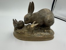 Vintage Brass Mother Rabbit +